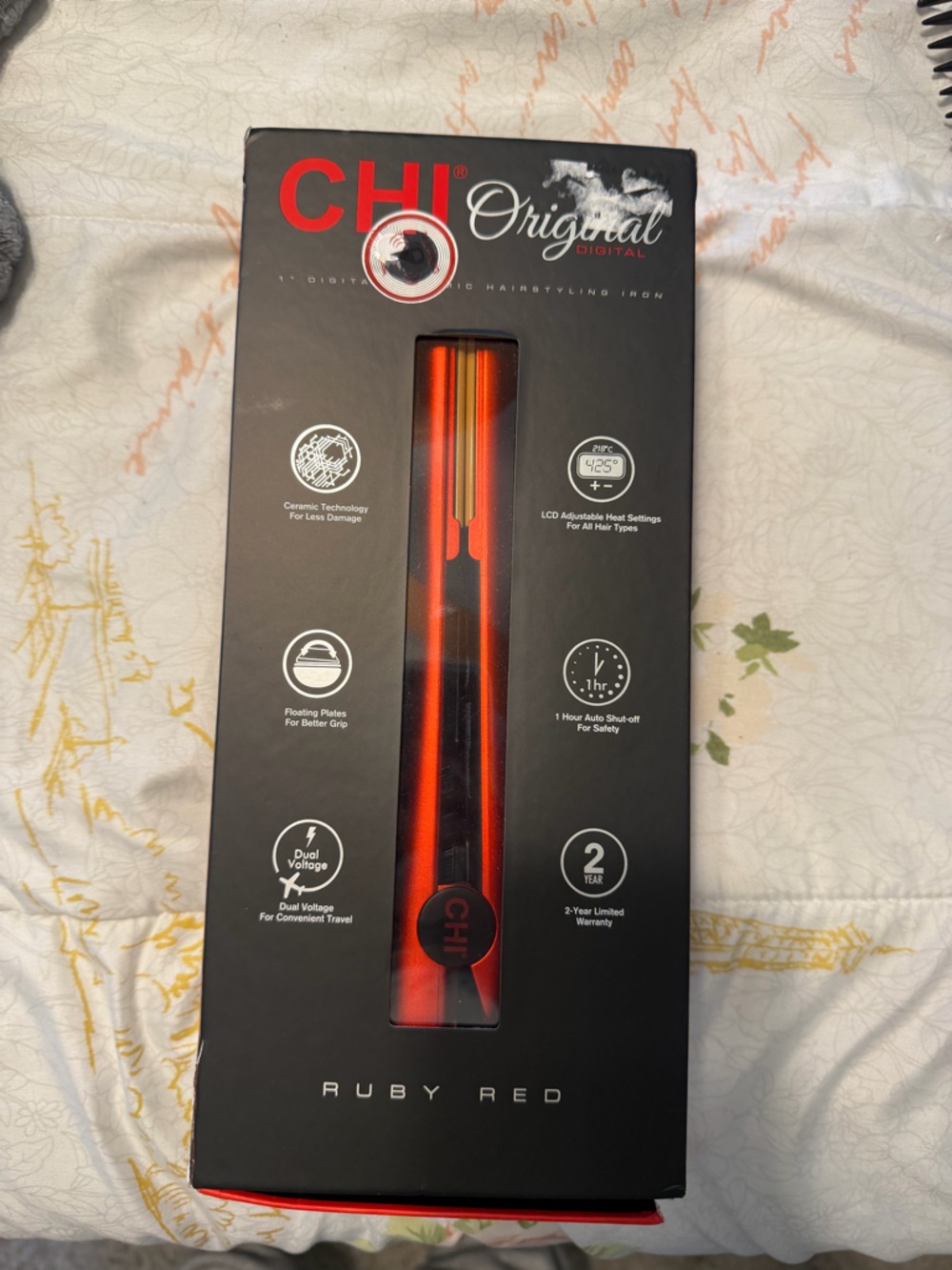 CHI Original Digital Flat Iron in Red